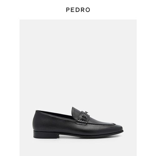 PEDRO英伦风皮鞋男鞋乐福鞋商务尖头皮鞋新郎婚鞋PM1-46380070