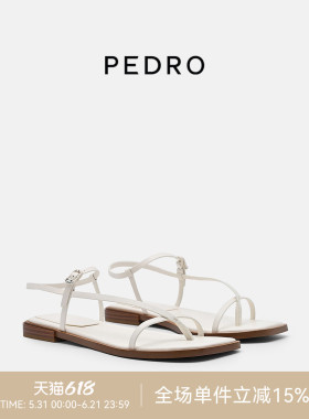 PEDRO平底凉鞋26夏季新款南风岸系列细带凉鞋PW1-65480028