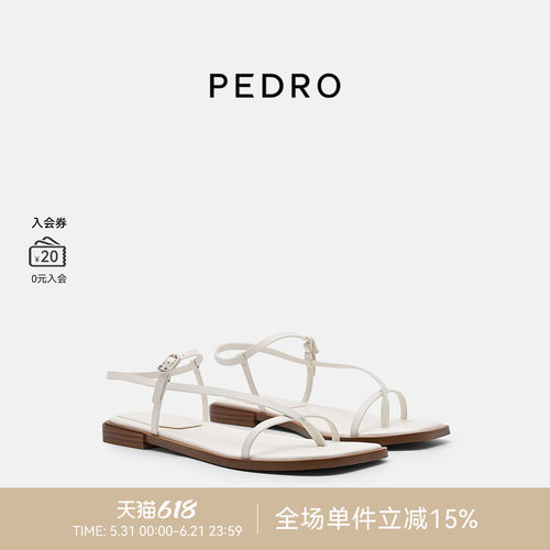 PEDRO平底凉鞋26夏季新款南风岸系列细带凉鞋PW1-65480028