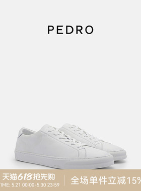 PEDRO小白鞋ICON男系带休闲平跟运动板鞋PM1-76210193-2