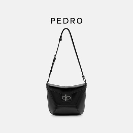 PEDRO牛皮ICON斜挎包锁扣翻盖立体单肩包PW2-76610074