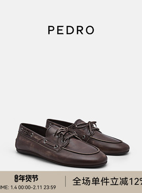 PEDRO牛皮乐福鞋25秋季蝴蝶结通勤平底鞋舒适单鞋女PW1-66600017