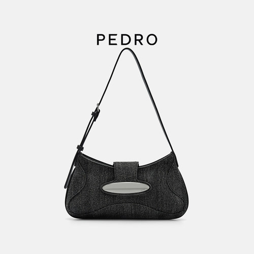 PEDRO牛仔法棍包乌托邦系列单肩腋下包女PW2-76610075