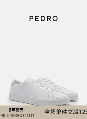 PEDRO小白鞋ICON男系带休闲平跟运动板鞋PM1-76210193-2