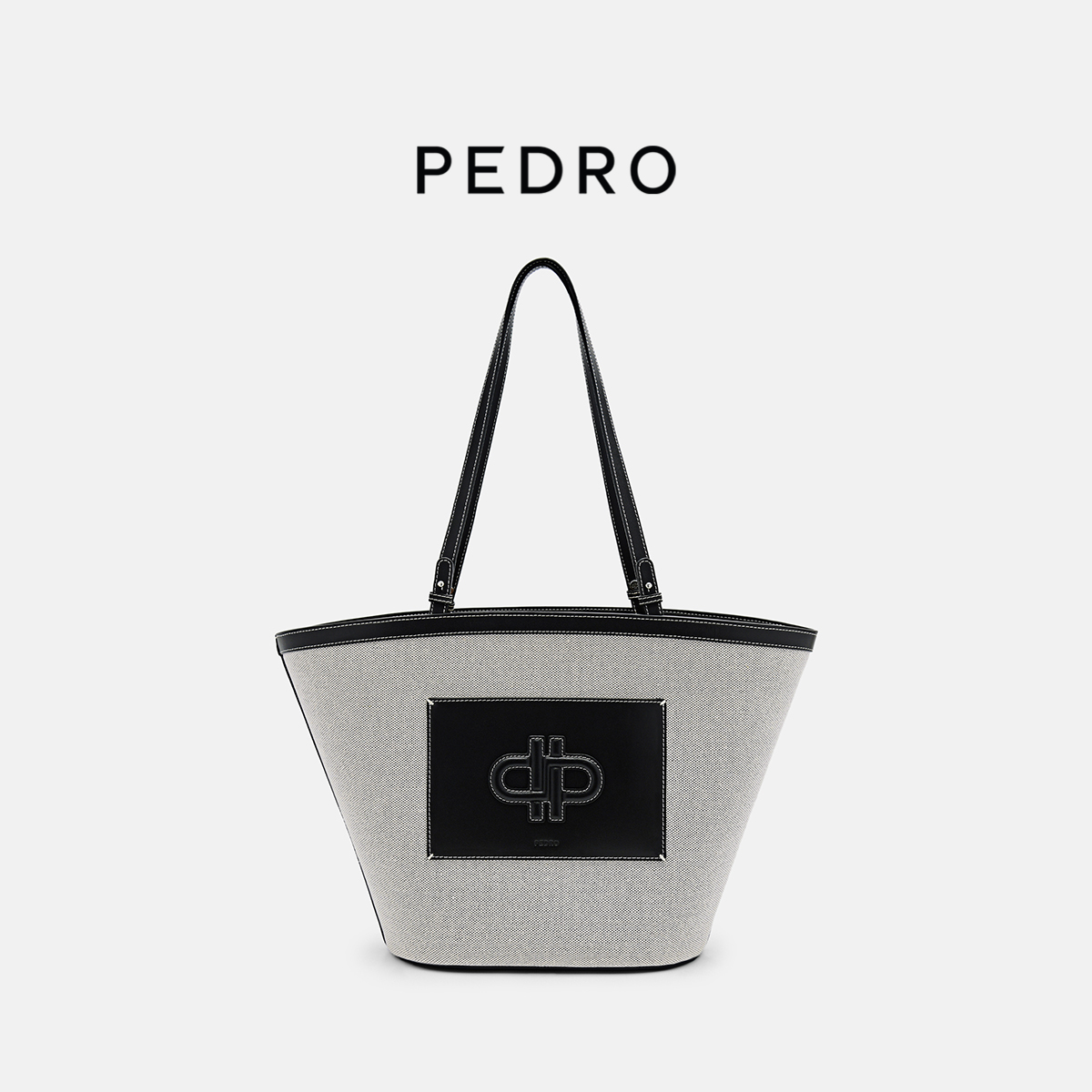 PEDRO大容量托特包ICON系列拼接沙滩包女PW2-45210035
