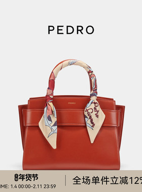PEDRO丝巾手提包秋季女士婚包通勤托特包妈妈包PW2-45210004-1