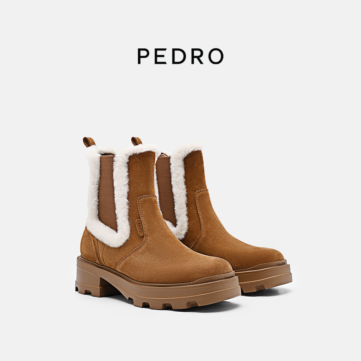 PEDRO增高马丁靴ICON系列女鞋25冬季新款时尚短靴PW1-16380004
