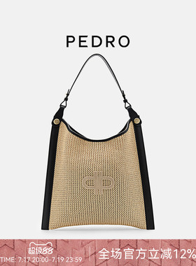 PEDRO编织风托特包ICON草编女包休闲hobo包PW2-75210179