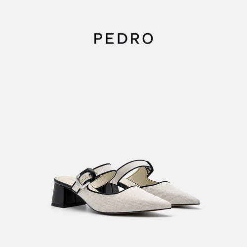 PEDRO尖头穆勒鞋女士摩登星系列凉鞋约会PW1-26480089