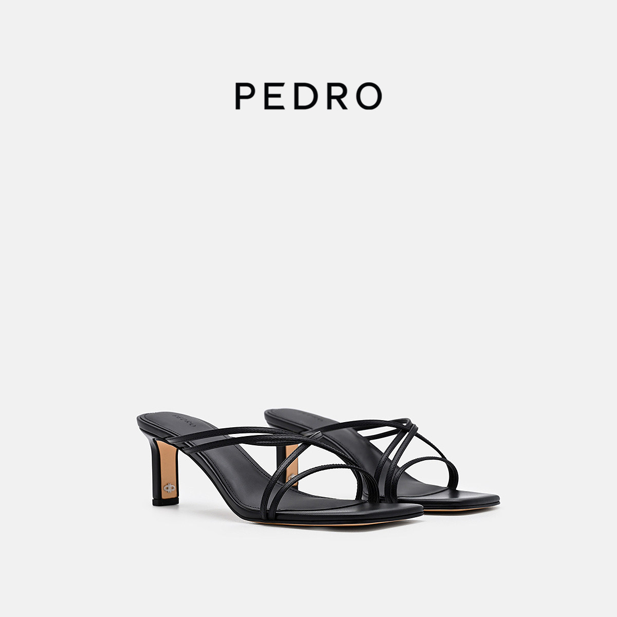 PEDRO交叉细带高跟鞋26夏季新款凉鞋南风岸系列拖鞋PW1-25580423