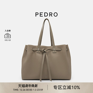 46390030 女包通勤手拎包单肩PW2 PEDRO牛皮大号托特包25冬季 新款