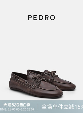 PEDRO牛皮乐福鞋春季蝴蝶结通勤平底鞋舒适单鞋女PW1-66600017