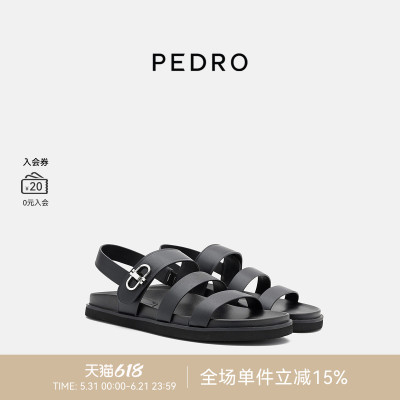 PEDRO罗马凉鞋26夏季ICON女鞋舒适简约牛皮勃肯鞋PW1-66480129