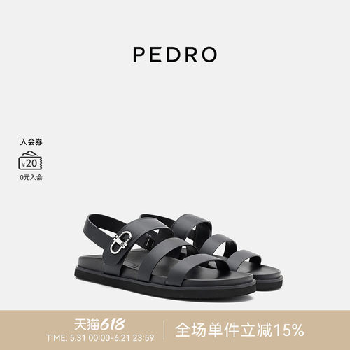 PEDRO罗马凉鞋26夏季ICON女鞋舒适简约牛皮勃肯鞋PW1-66480129