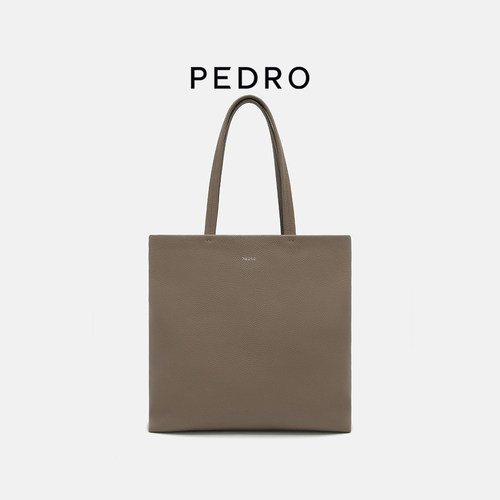 PEDRO大容量牛皮托特包25冬季男包简约单肩包通勤PM2-26390004
