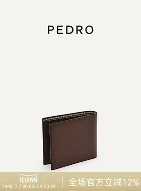 PEDRO牛皮钱包相片位商务多卡位短钱包生日礼物PM4-16500071