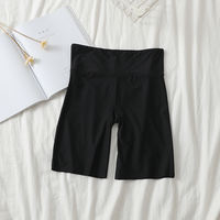 Large-sized safety pants for women, summer, and chubby girls. High-waisted and curvaceous two-in-one, ice silk 5-inch anti-glare, non-curling edge base shorts thumbnail 4