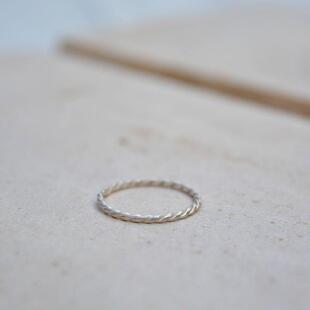 银戒指1mm999足银手工编织麻花素银戒指 线戒百搭 指环简约开口