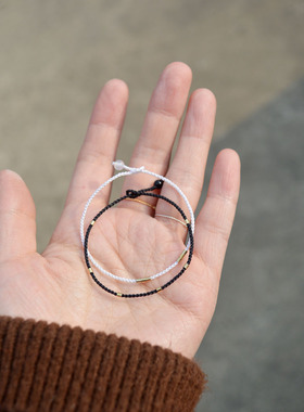 冷淡风情侣编织手绳简约有质感