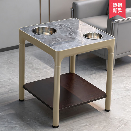 麻将桌茶几茶水架棋牌室专用简约轻奢风新款高档麻将机茶台边角几