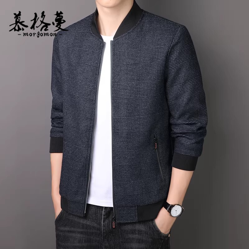 夹克男2026春秋季新款轻便韩版潮流中年商务行政休闲大码外套男士