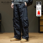 男冬季 户外冲锋裤 新款 裤 羽绒裤 直筒休闲裤 防寒保暖宽松工装 男大码