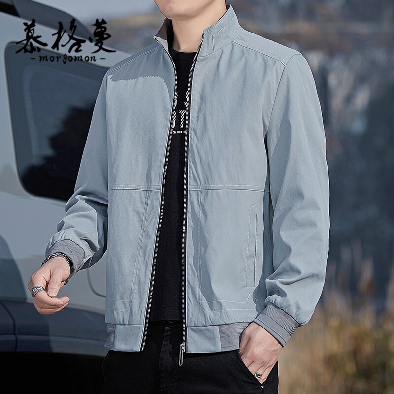 夹克男2026春秋季新款轻便韩版潮流中年商务行政休闲大码外套男士