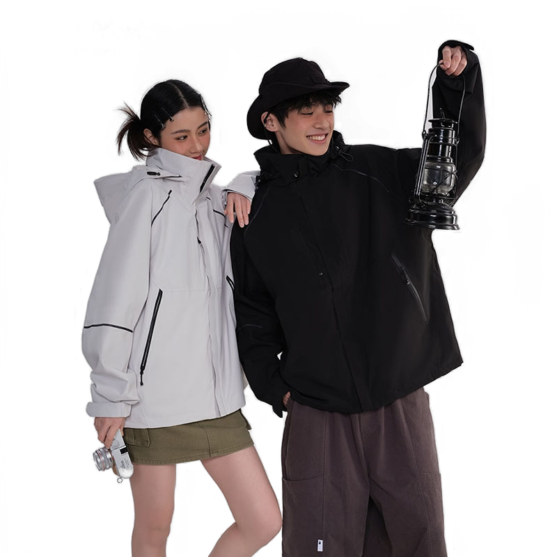 户外软壳冲锋衣女男三合一可拆卸