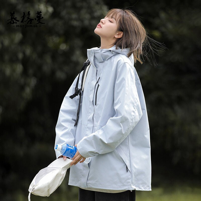 山系户外登山三合一冲锋衣女新款