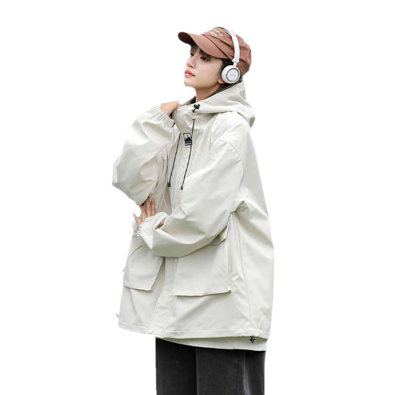 山系冲锋衣女2025新款防风衣棒球服工装夹克户外登山服露营外套女