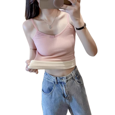 加绒加厚保暖贴身发热小吊带