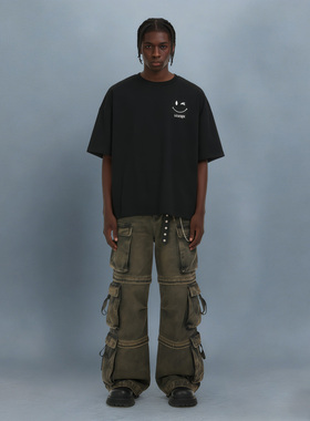 BCFR国风潮流短袖男ins潮牌简约纯棉t恤上衣男生美式半袖体恤