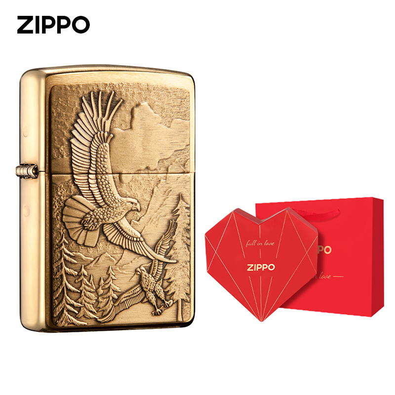 男友礼物ZIPPO美版高山鹰打火机