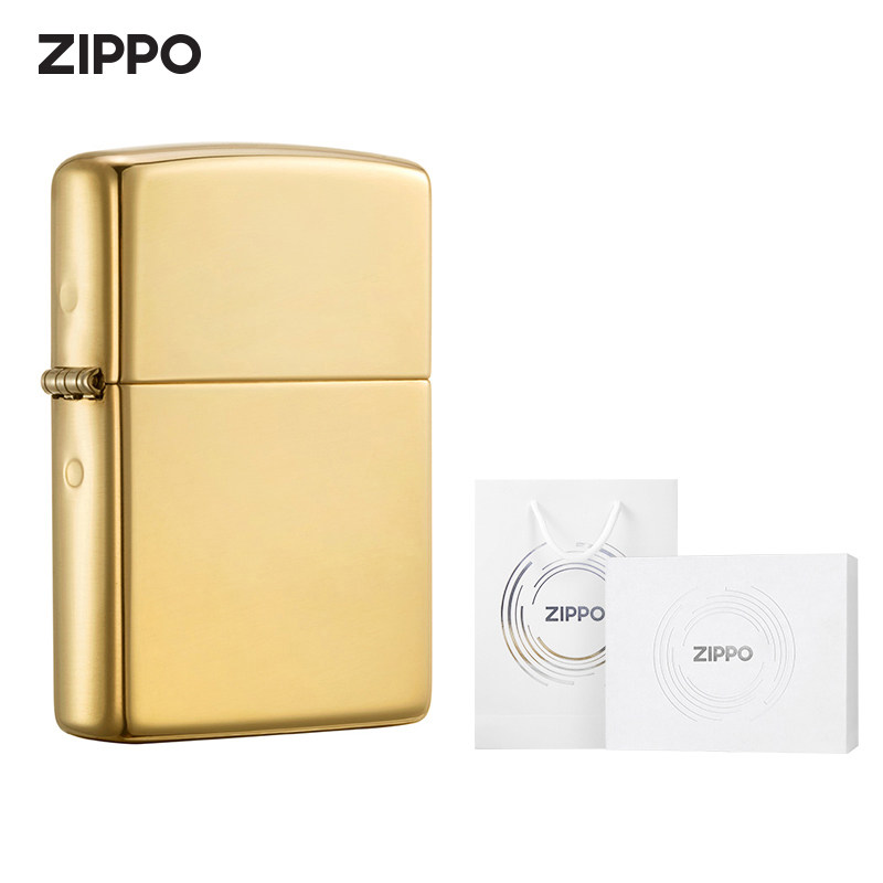 ZIPPO官方旗舰店防风煤油打火机美版原装进口254B经典铜镜礼物