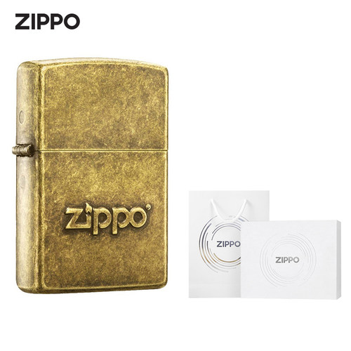 ZIPPO打火机仿古铜商标送礼