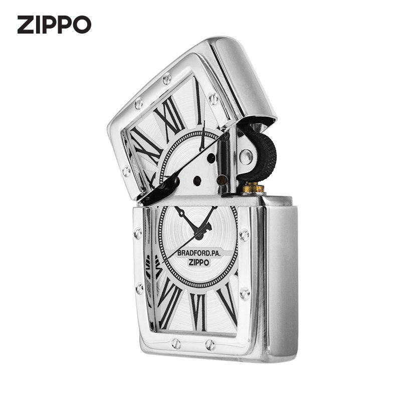ZIPPO打火机官方旗舰店防风煤油打火机日版原装在册贴章手表送礼