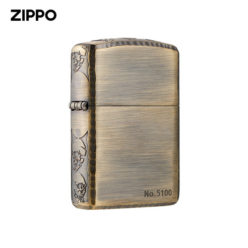 zippo打火机正品三面骷髅送礼
