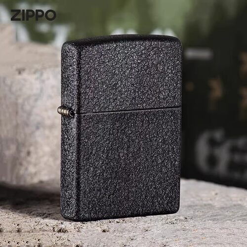 ZIPPO经典黑裂漆火机芝宝礼物