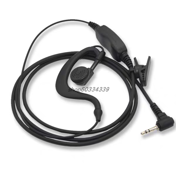 迷你小型微型单孔对讲机耳机TC310 TC320 T头2.5MM耳挂式耳麦粗线