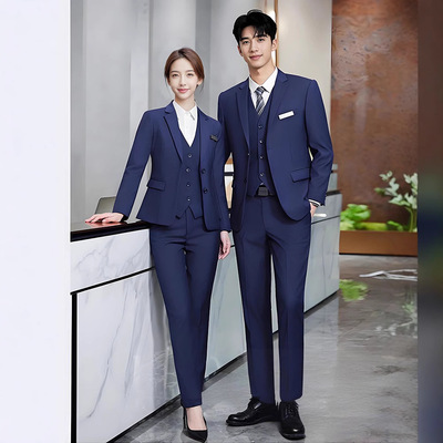 高端西装套装职业装男女同款工装