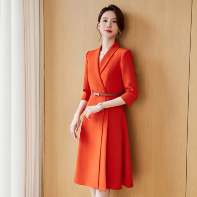 大码正装西装连衣裙女胖MM时尚