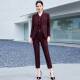 商务气质总裁范西服正装 裤 宴会礼服 套装 AD深红色职场三件套女西装