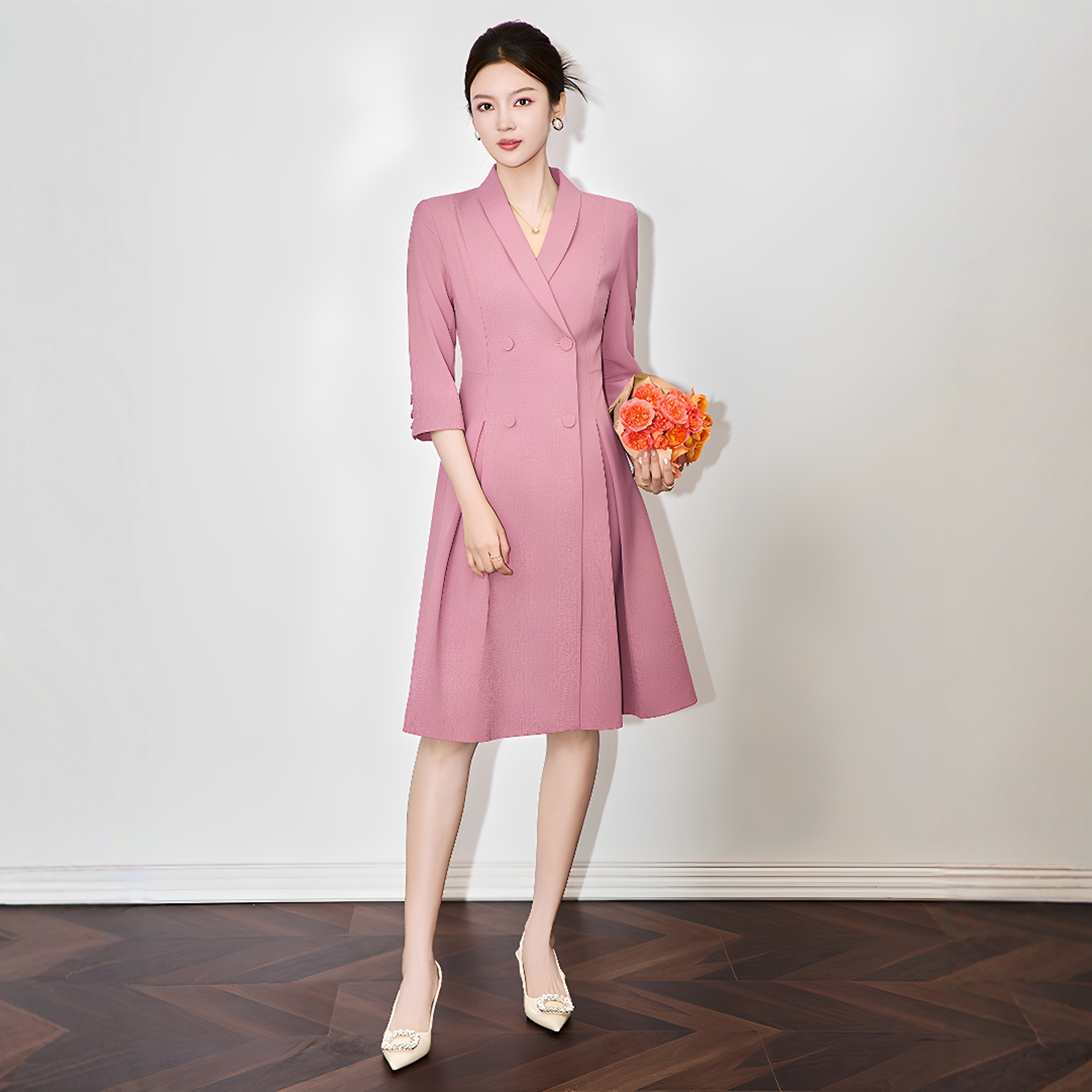 高端主持西装连衣裙正式场合礼服