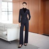 商务职业正装 保暖高端女2025新款 秋冬前台销售工作服 套装 羊毛西装