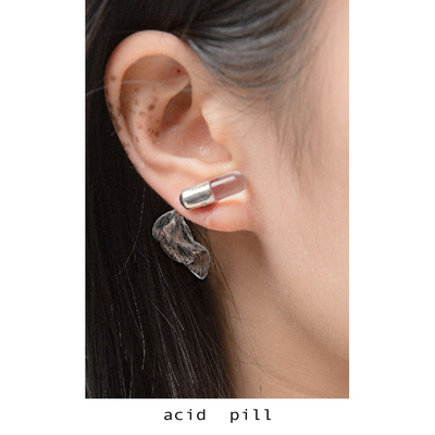 3d打印透明耳环小众设计