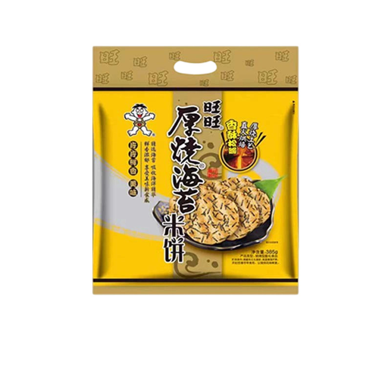 旺旺厚烧海苔385g*1袋原味膨化食品饼干节日送礼佳品图片