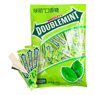 绿箭口香糖100片条装 箭牌薄荷糖清凉清口接吻糖果 双十一预售