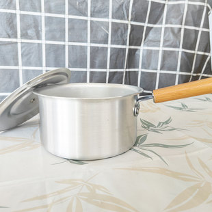 日式铝制雪平锅加厚铝锅小奶锅泡面锅单柄小锅汤锅木柄小铝锅