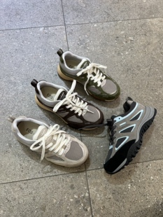 欧洲站轻奢时尚真皮阿甘鞋女2026春季新款厚底学生运动休闲鞋EOS