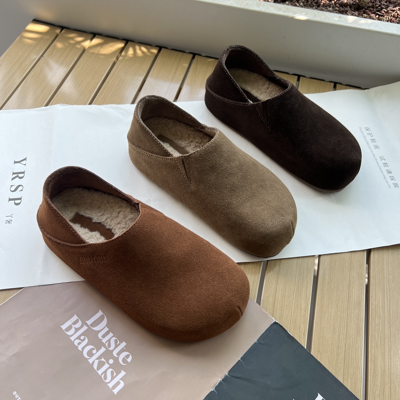 全包两穿小土豆加绒真皮博肯鞋